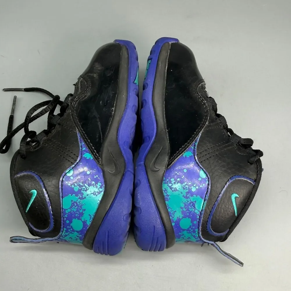 Nike Air Zoom Phenom 4 Boys Kids Toddler 8C Black Aqua Berry Retro Patent Shoes